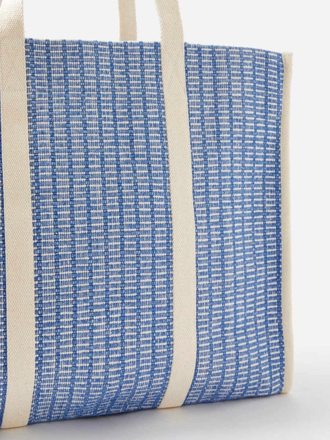 Accessorize London women's Blue Fabric Kai Webbing Woven Tote bag