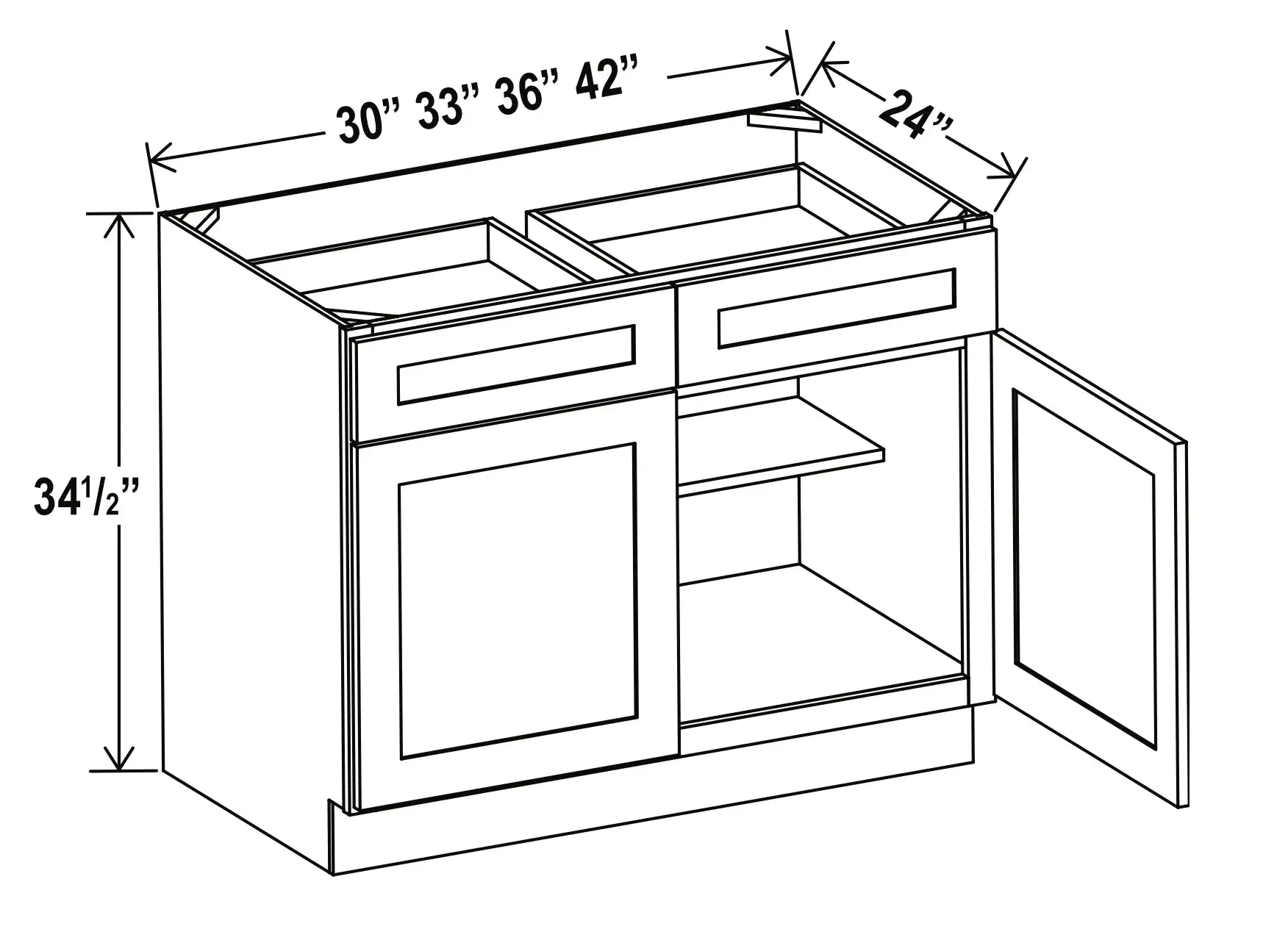 Base Cabinet 24"-42" - Ultimate