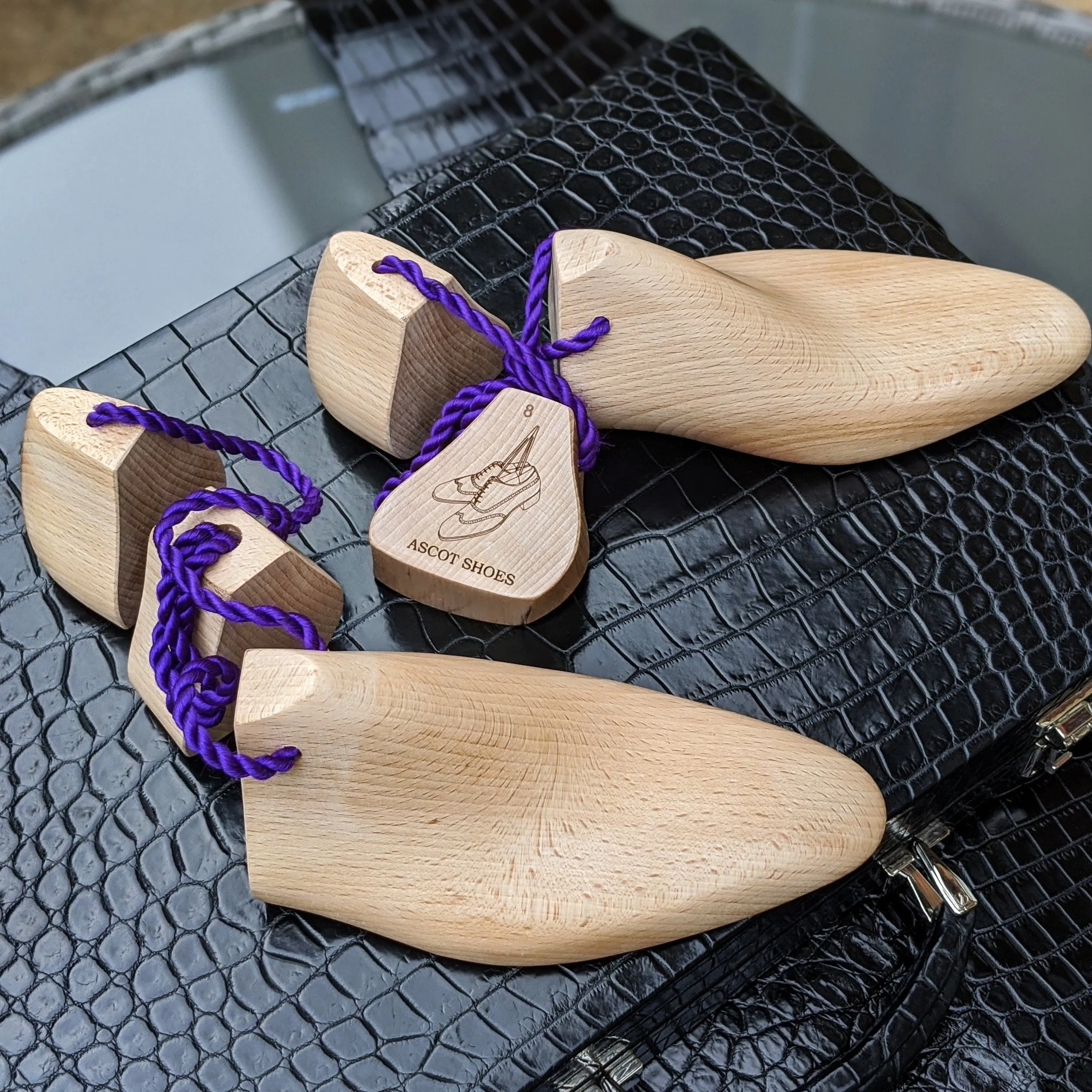 Belgian Loafer - Tan Suede & Blue Crocodile
