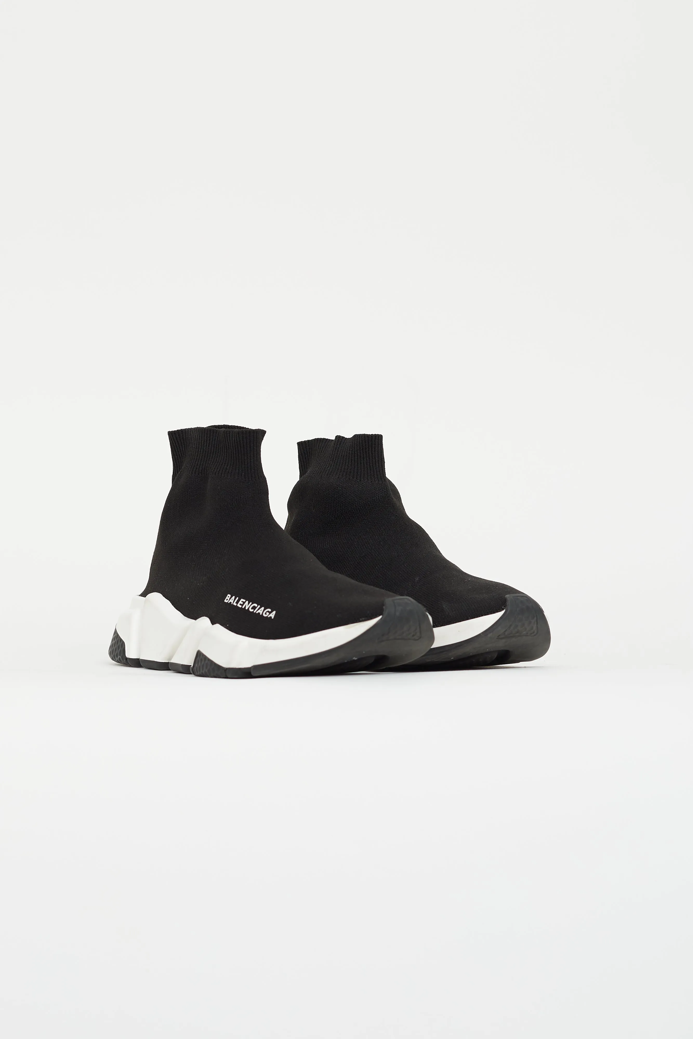 Black & White Knit Speed Trainer