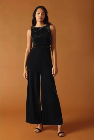Black Velvet Jumpsuit