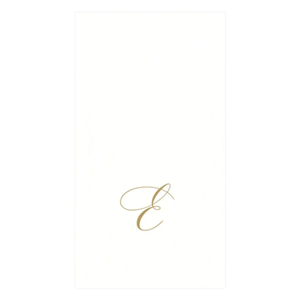 Caspari Pearl Initial Guest Towels – 24pk