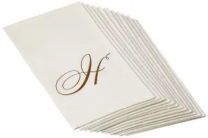 Caspari Pearl Initial Guest Towels – 24pk