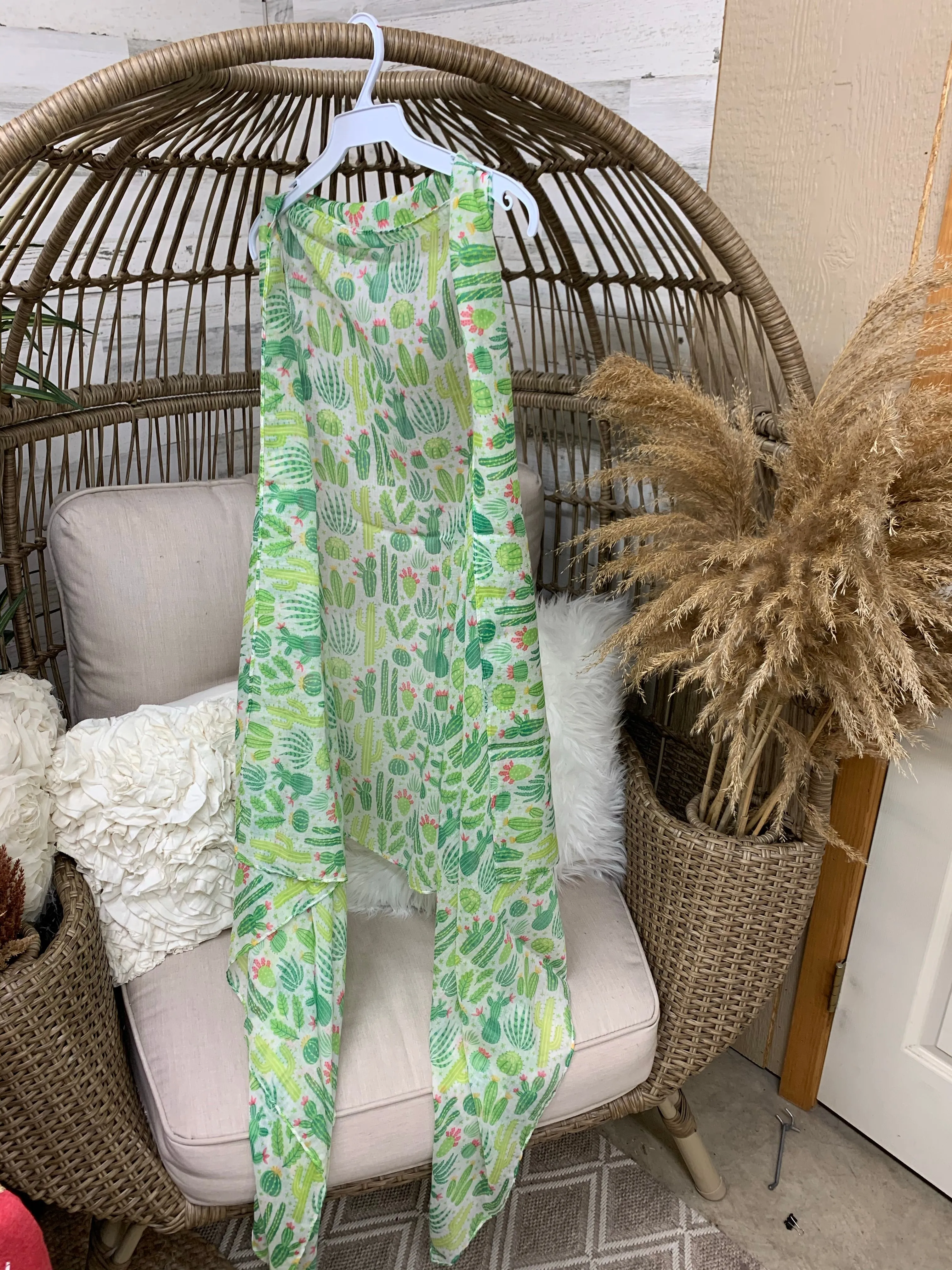 Friday Night Fiesta Sheer Cactus Vest in White