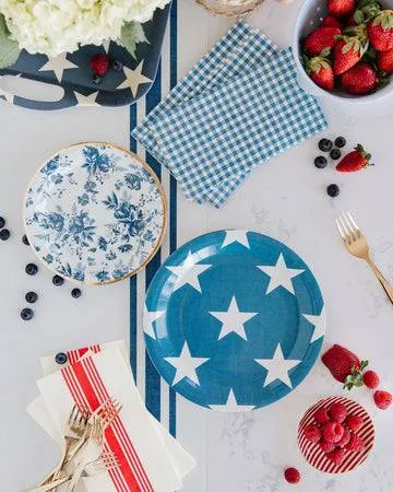 Hamptons Navy Star Paper Plate - 8 pack S7102