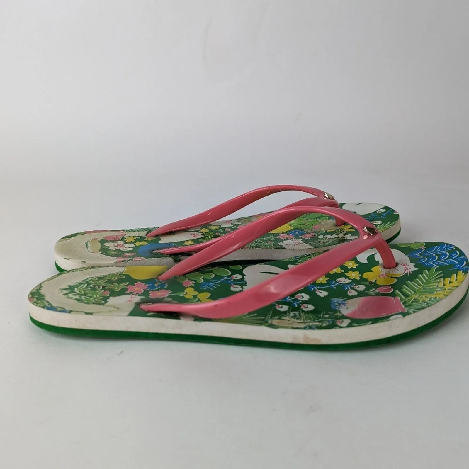 Kate Spade Kitty Flip Flops 7-8