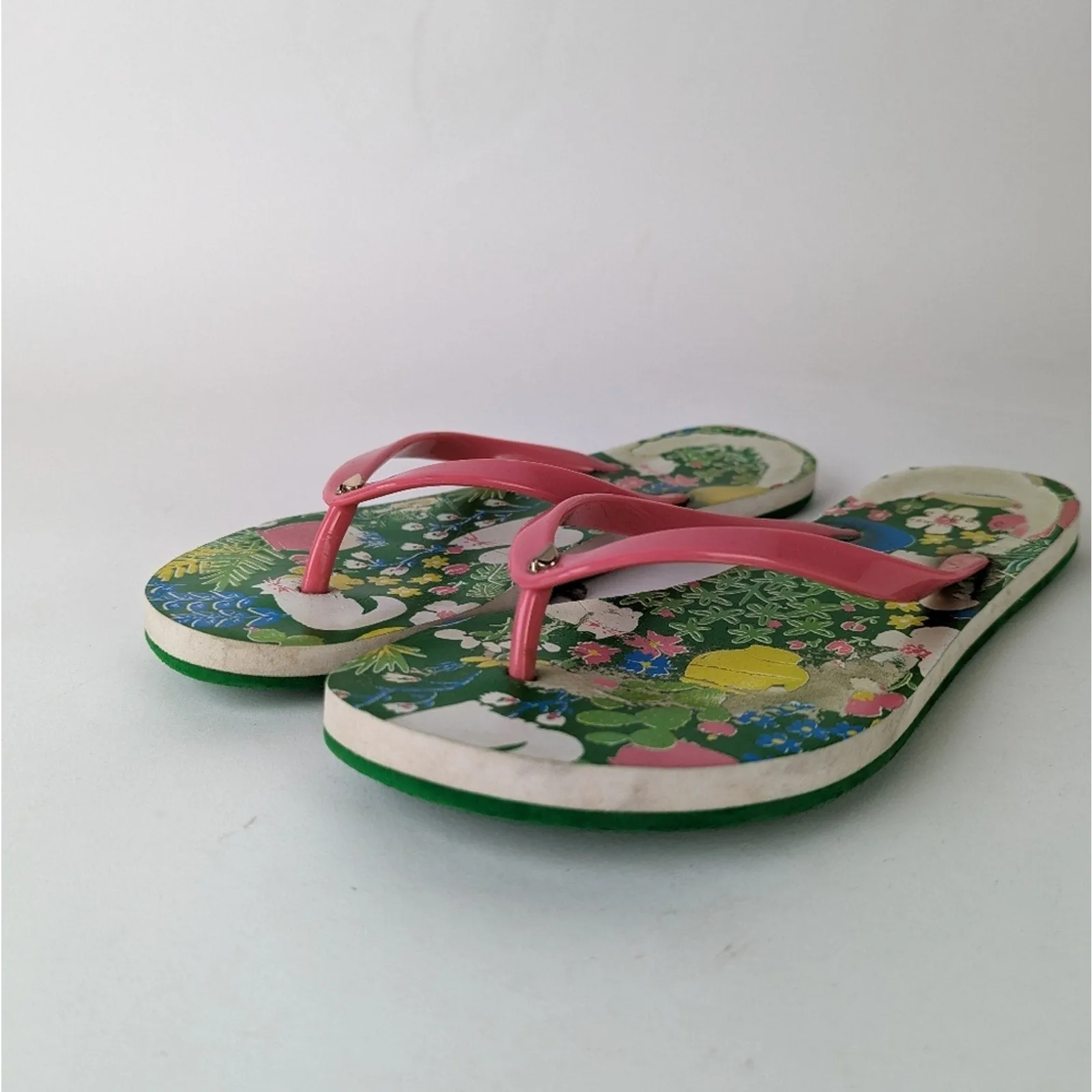 Kate Spade Kitty Flip Flops 7-8