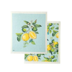 Lemon Wreath Mint Dishcloths