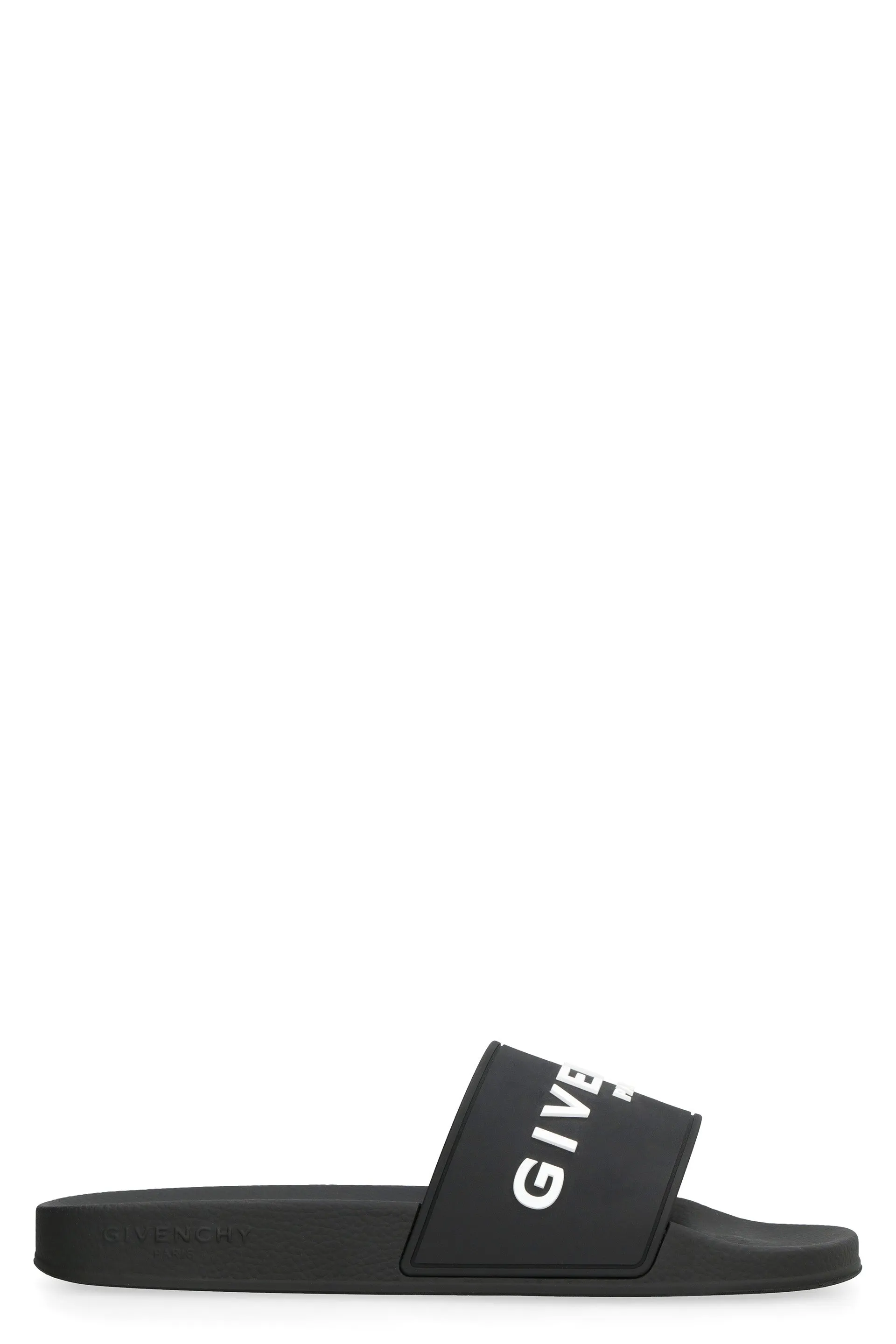 Men's Logo Pool Slides in Black | Size 40 | BH301TH1H4
