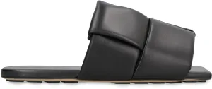 Men's Patch Leather Mules in Black | Size 41 | 741350VBSD0 Color 1000