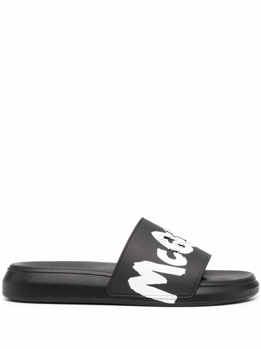Men's Rubber Slides in Black | Size 42 | 682490W4QS3 Color 1070