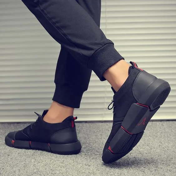 Men's Trendy British Style Black Leather Shoes