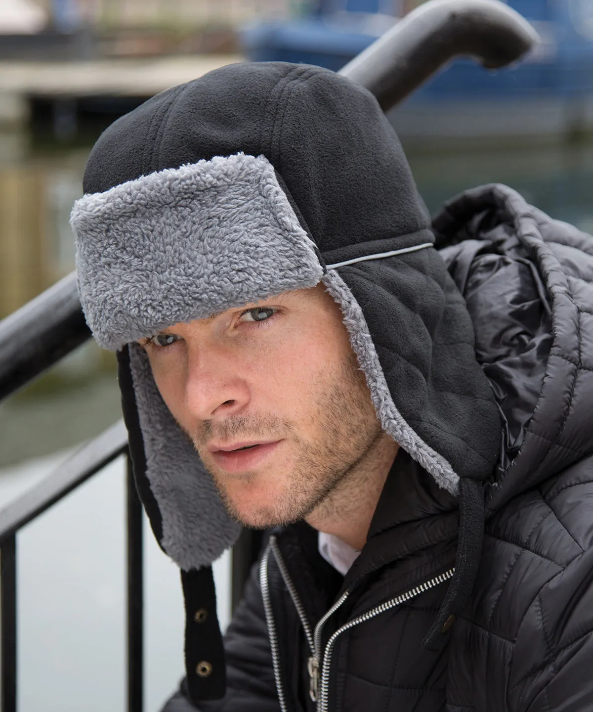 Navy/Black - Ocean trapper hat