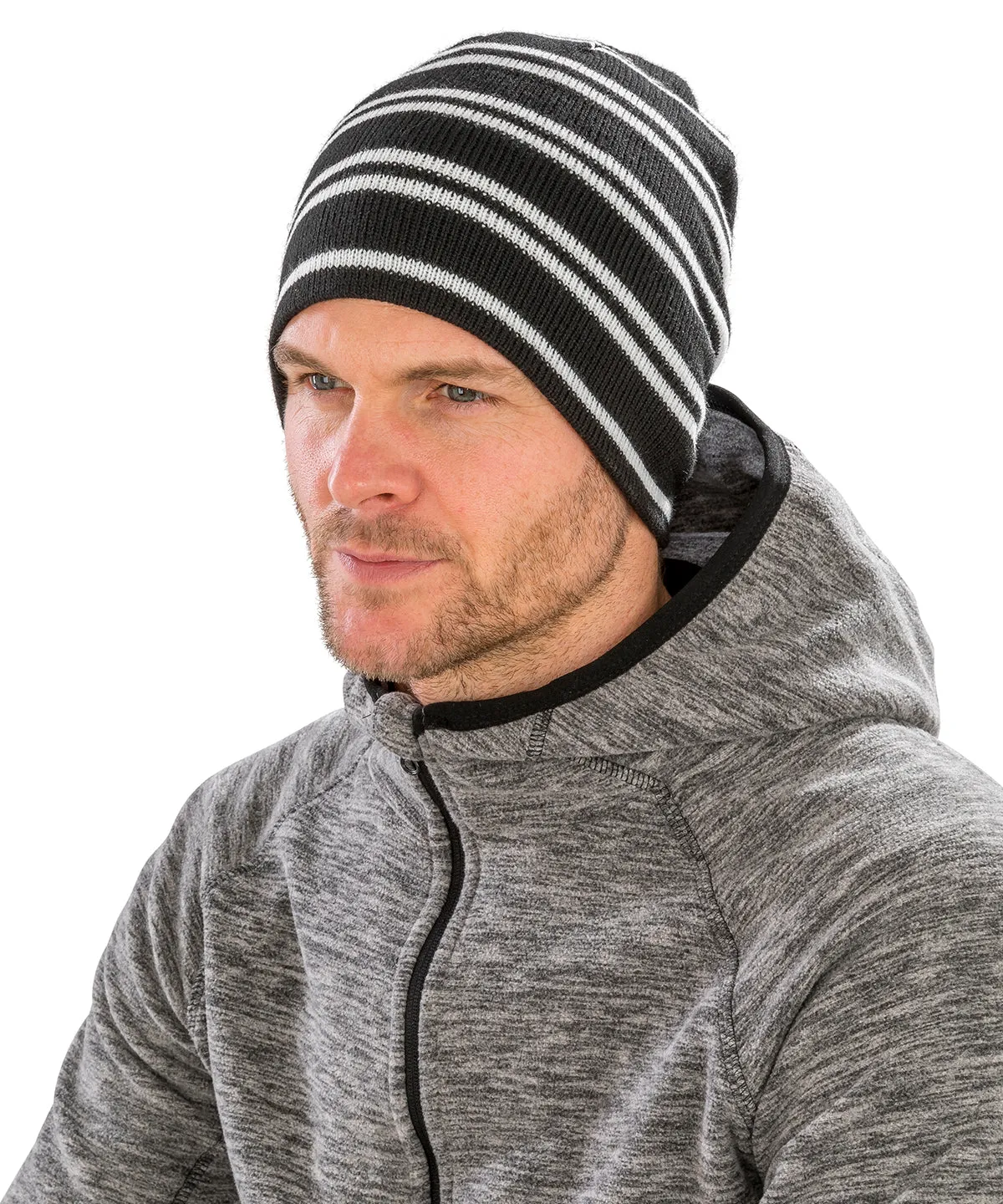 Red/White/Red - Team reversible beanie