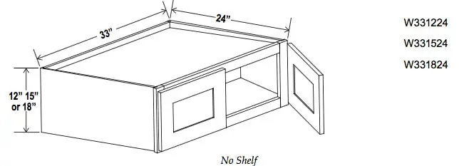 Refrigerator Wall Cabinet 33" Wide- Ultimate