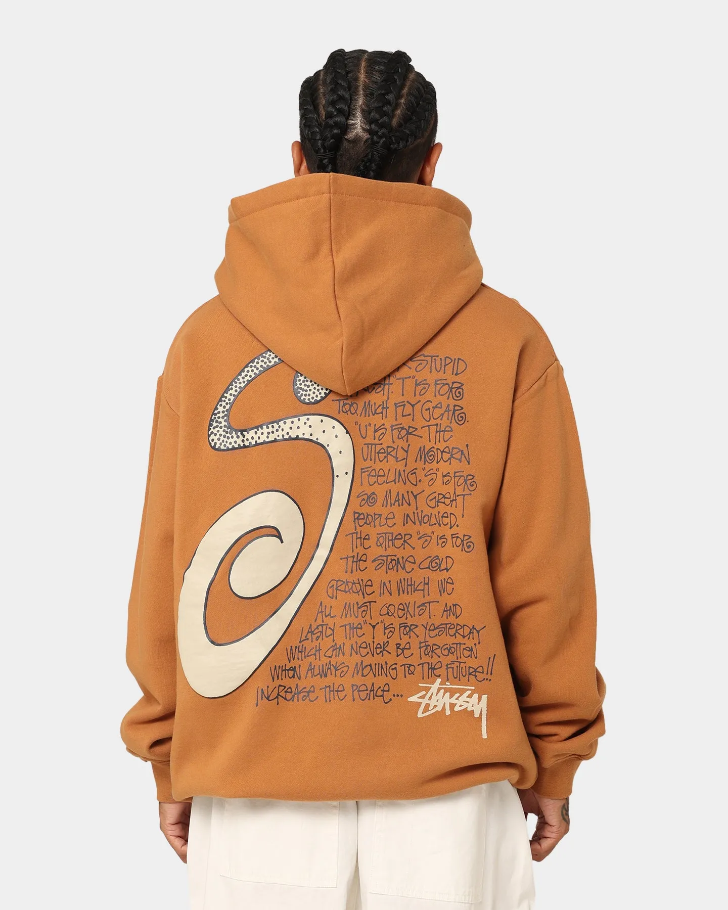 Stussy S IS Hoodie Almond