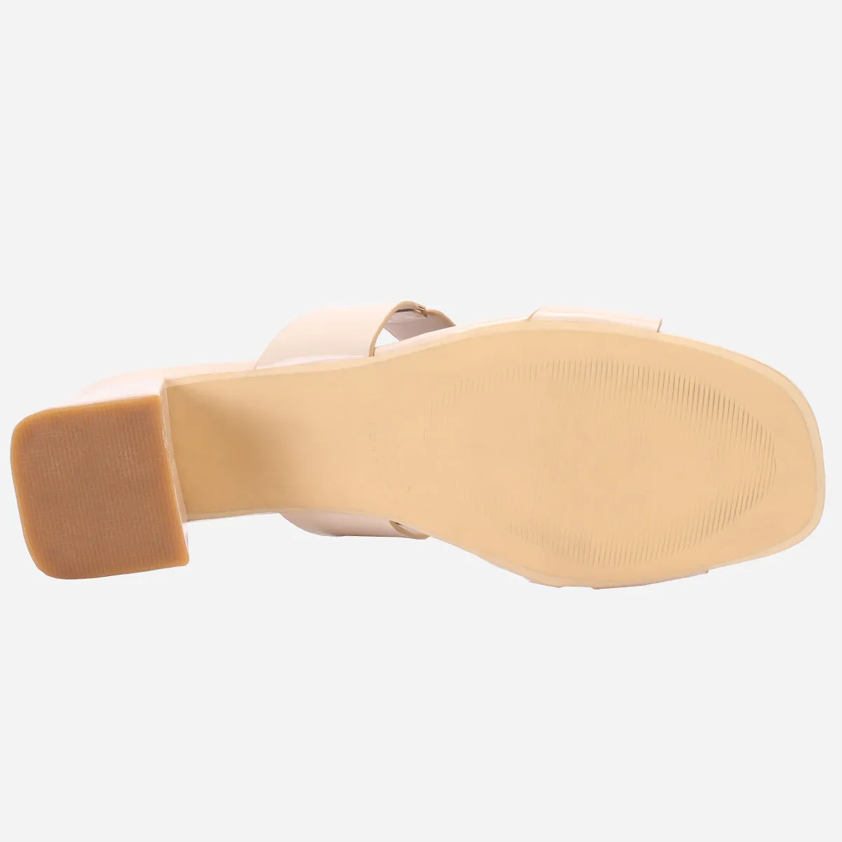 Womens "NATALIA" Fancy Block Heel Slide In Sandals